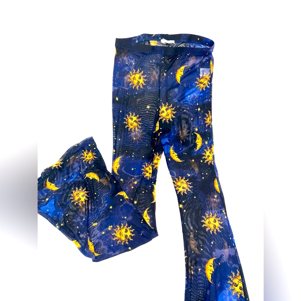 Never work Bear Dance mesh sun and moon pants size M